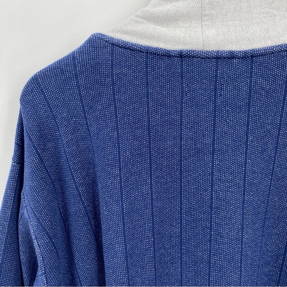 Cosabella Blue and White Cotton Blend Robe Medium - Picture 3 of 10